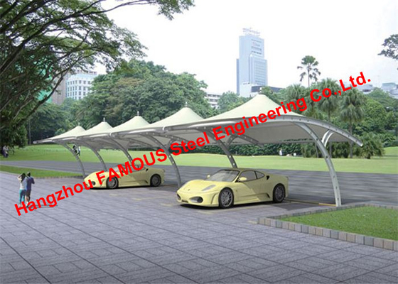 China Custom Tension Fabric Structural Carport Menbrane for Stadium / Airport supplier