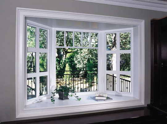 China Balcony Aluminum Section Bay Window Toughened Glass Double Glazed Soundproof supplier