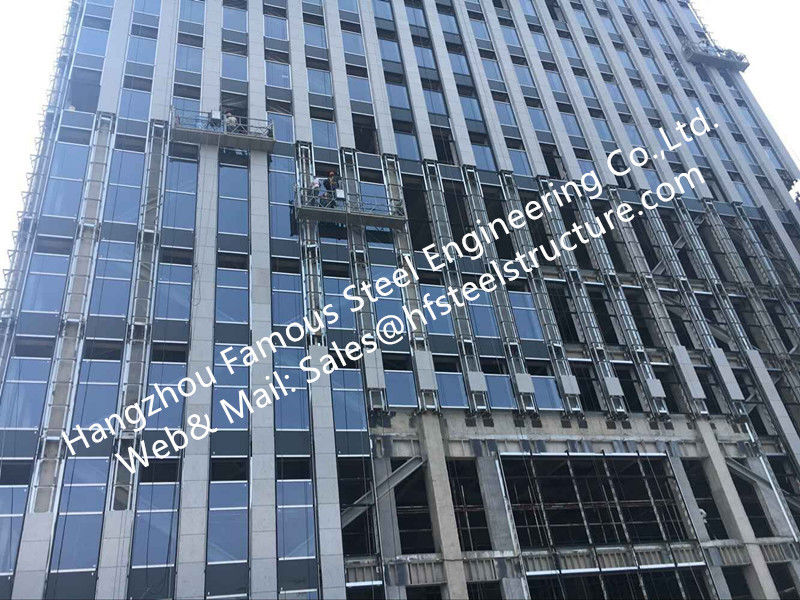 Double Triple Insulated Fire Glass Facade Curtain Walling Units