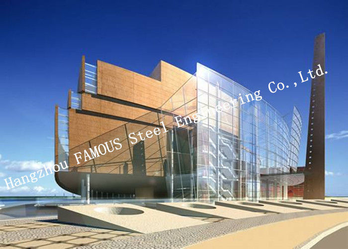 Aluminum Framed Double Layer Glass Curtain Wall For Heat