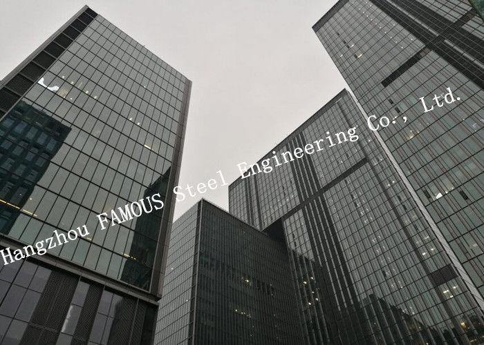 Hidden Framed Tempered Double Layer Glass Curtain Walling Low Rise ...