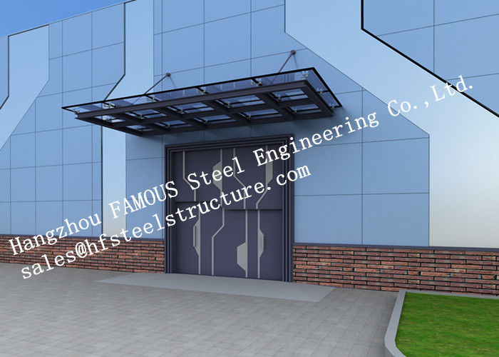 Automatic Glass Sectional Industrial Garage Doors Steel Buildings Kits Superior Weather Resistance