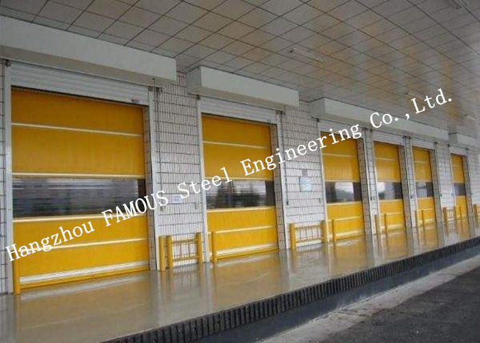 Electrical High Speed Steel Roller Shutter Door Pvc Surface For Logistics Center