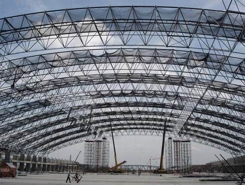 Pre Engineered Heavy Industrial Workshop Structural Steel Fabrications Steel Pipe Truss
