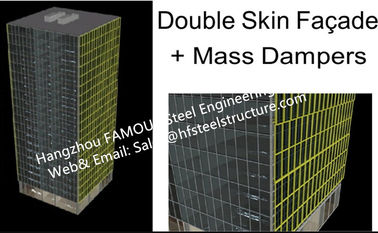 Double Glass Wall Ventilated Façade Office Building with Double Skin Glazed Curtain Wall supplier