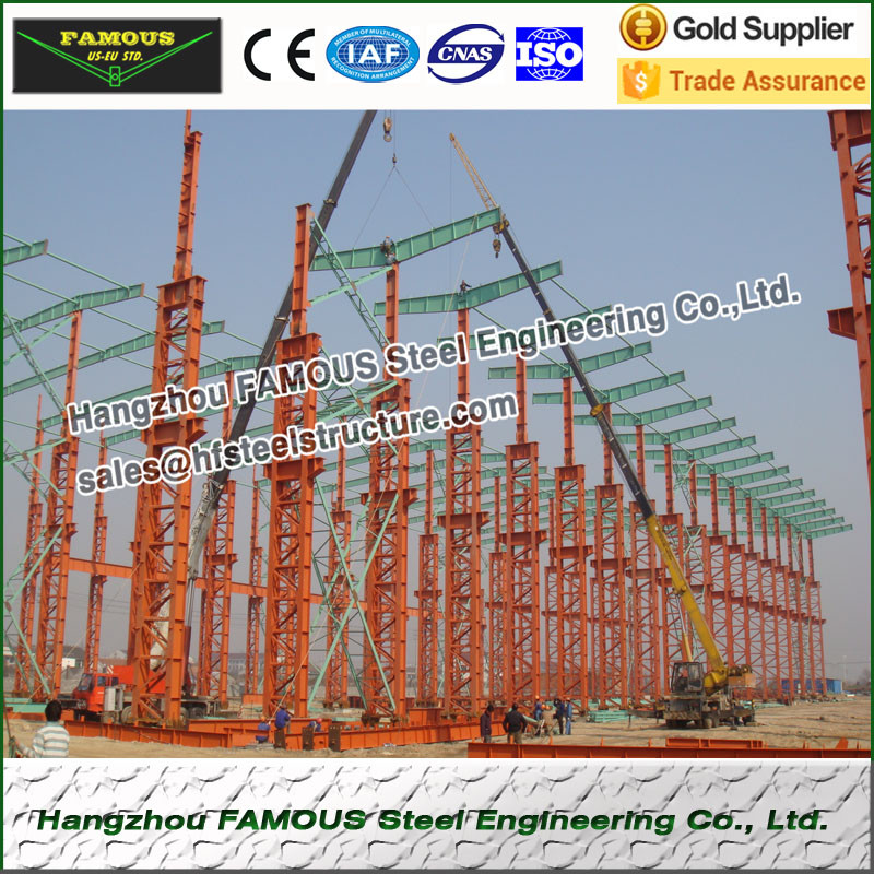 Multi Gable Span Steel Framed Buildings Prefabricated ASTM Standards