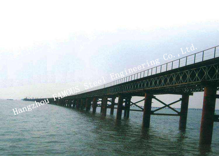 Multispan Single Lane Prefabricated Bailey Steel Bridge Construction ...