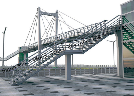 Prefabricated Steel Pedestrian Bailey Bridge Heavy Loading Capacity