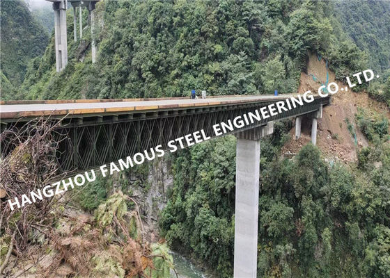 200 Type Double Lane Steel Bailey Bridge 50 Tons Load Capacity ...