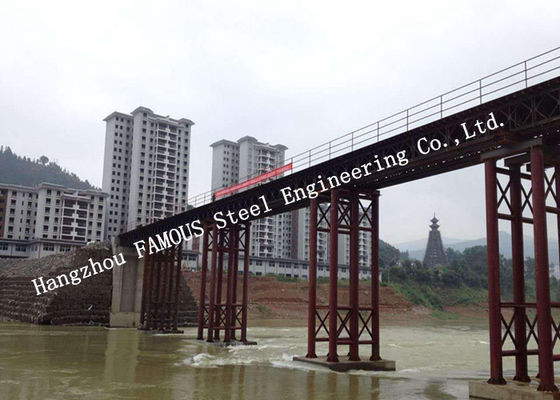 Multispan Single Lane Prefabricated Bailey Steel Bridge Construction ...