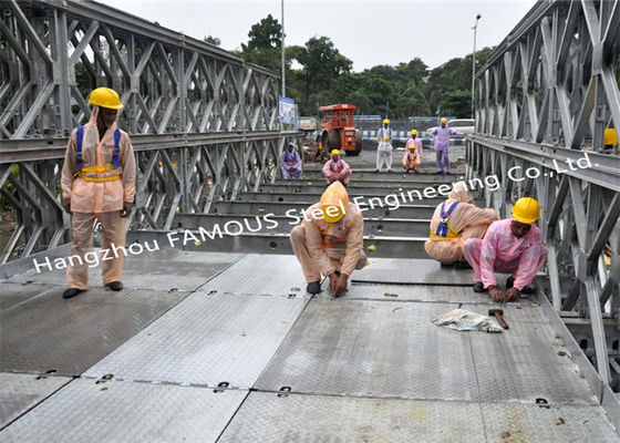 UK Standard Assembled Temporary Pedestrian Steel Bailey Bridge Public ...