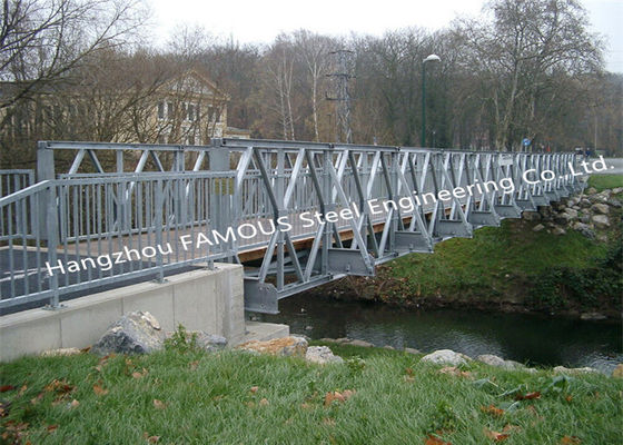 UK Standard Assembled Temporary Pedestrian Steel Bailey Bridge Public ...