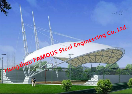 ETFE PTFE Coated Stadium Membrane Structural Steel Fabric Roof Truss ...