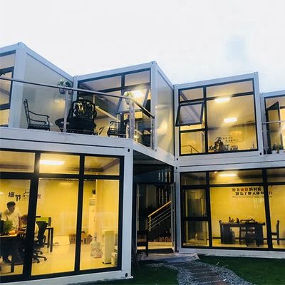 Prefabricated Two Story Flat Pack Modular Container Self Easy Assemble ...