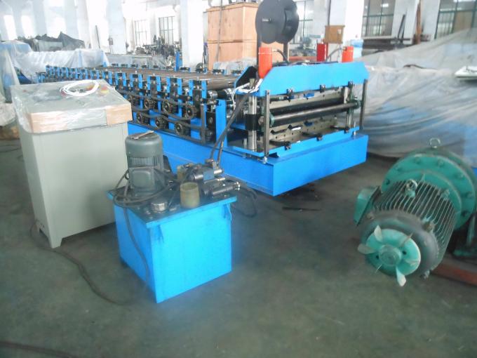 Steel Tile Corrugated Roll Forming Machine By Chain / Gear 4
