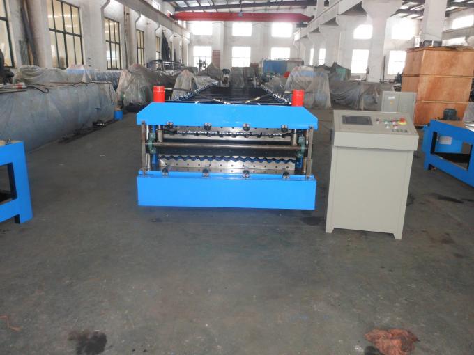 Steel Tile Corrugated Roll Forming Machine By Chain / Gear 5