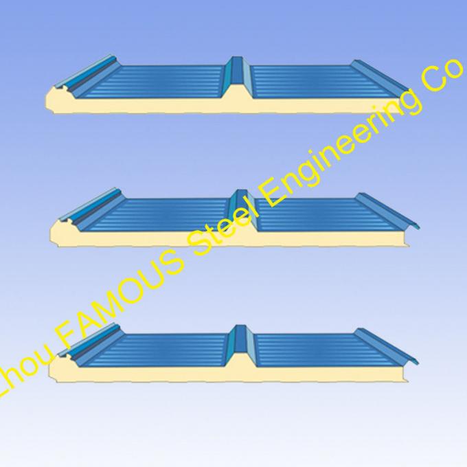 Light Weight Construction Material Polyurethane Sandwich Panel For Cold Room