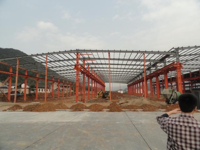 Steel Framed Buildings / Industrial Steel Buildings For Steel Warehouse And Showroom