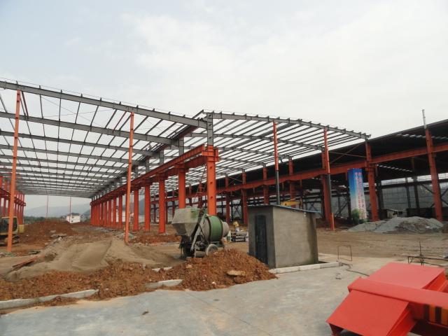 Steel Framed Buildings / Industrial Steel Buildings For Steel Warehouse And Showroom