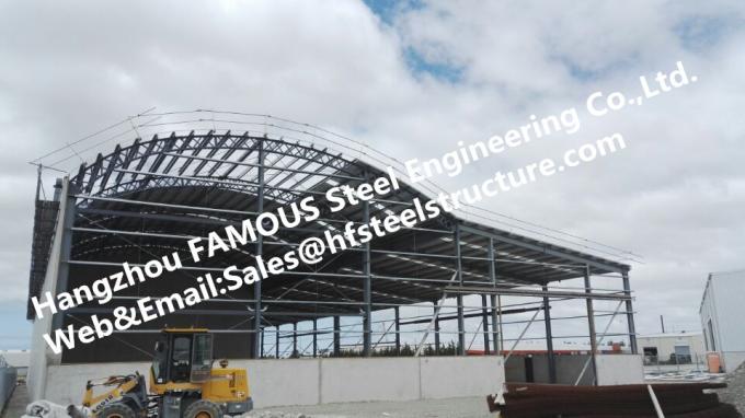 Metal Galvanized Steel Frame Buildings , Fabricated Steel Structure Construction 0