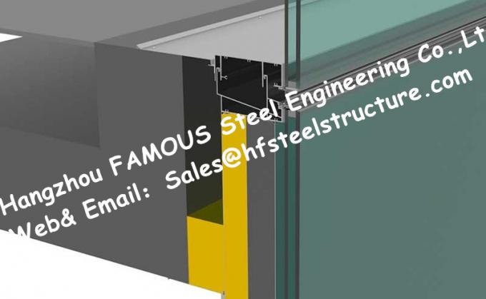 Structural Prefabricated Modular Panel Glass Facade Curtain Wall Rainscreen Systems 0