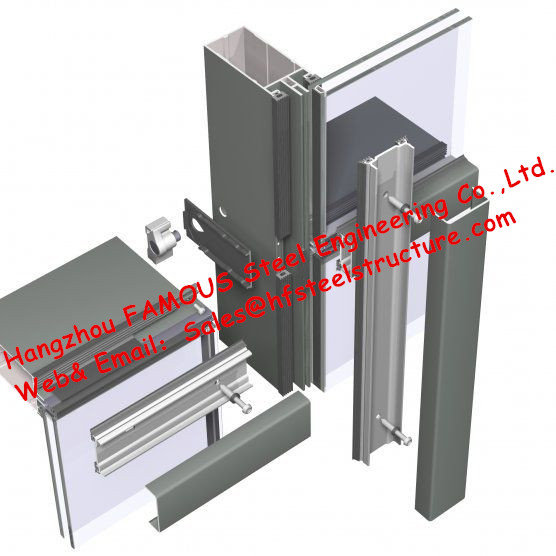 Structural Prefabricated Modular Panel Glass Facade Curtain Wall Rainscreen Systems 1