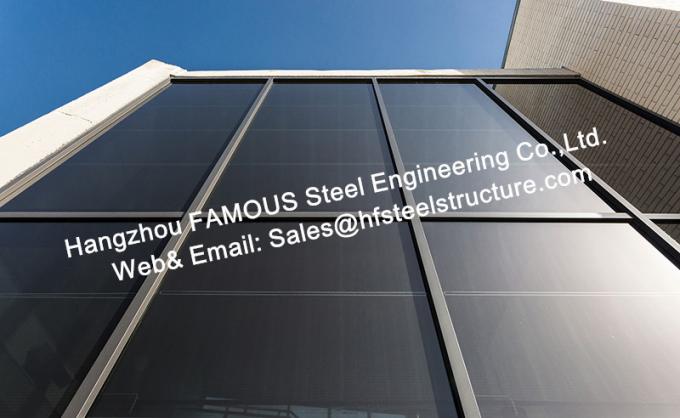 Photovoltaic Cells Ventilated Façade Curtain Wall Single Glass Polycrystalline or Single Crystal Component 1