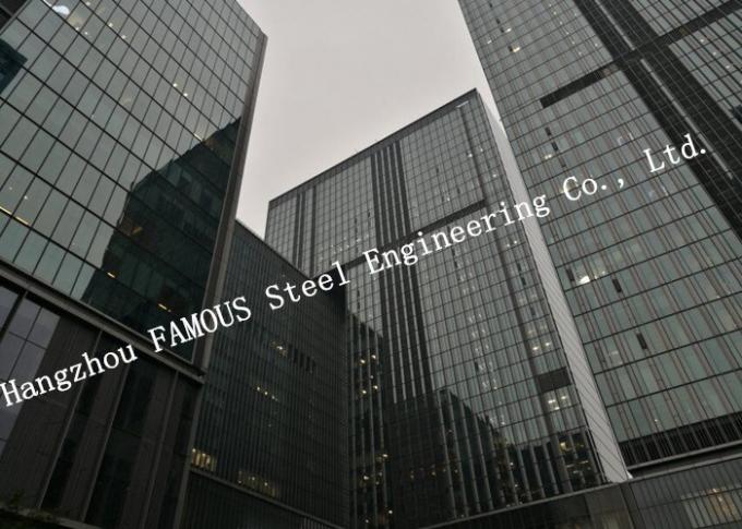 Hidden Framed Tempered Double Layer Glass Curtain Walling Low Rise ...