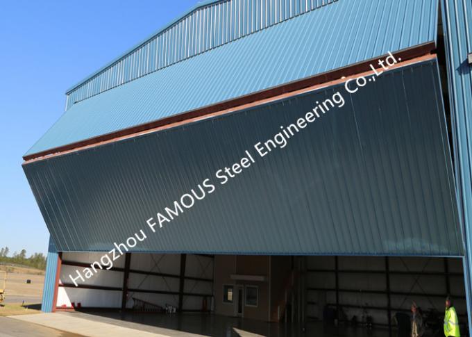 Dual Panel Hydraulic Hangar Door Upper Folding Industrial Garage