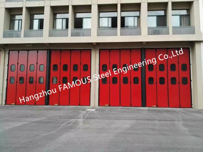 Aluminum Seal Accordion Doors Multi Panels Hinged Industrial Garage Doors Folding For Warehouse 1