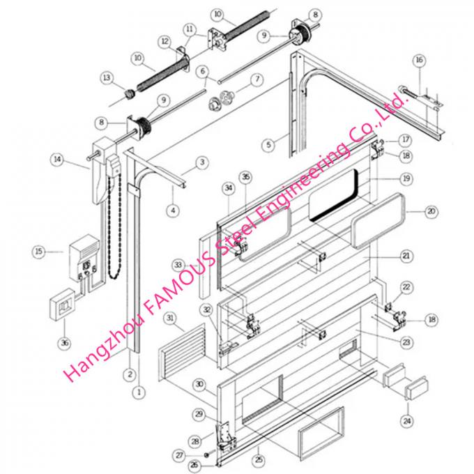 Fast Action Lifting Doors With Slide Running Design Up Rising Commercial Track Doors 0