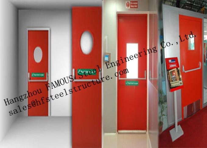 Surface Painted Standard Size Industrial Fire Rated Doors 3 Hours
