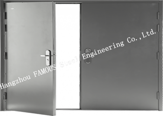 Customized Modern Industrial Steel Framed Sliding Blast Doors Explosion Resistant Door 0