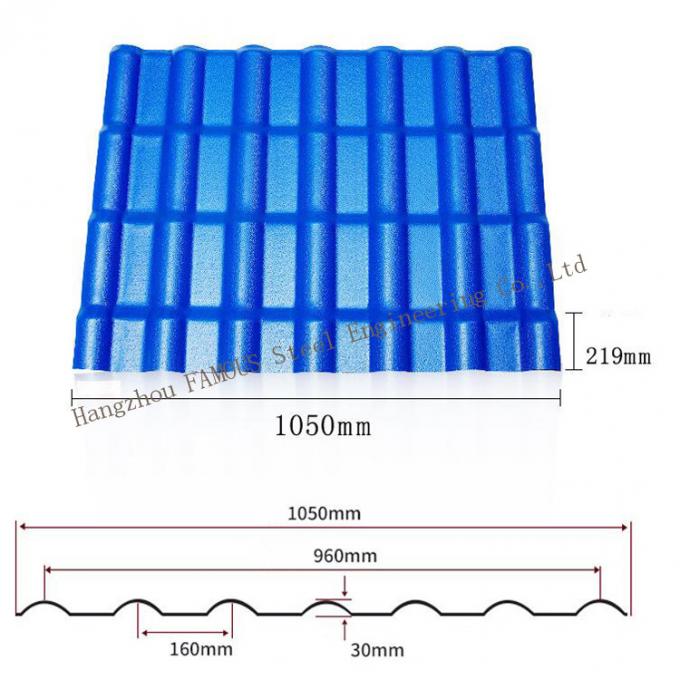 2.5mm Building Materials Light Weight Insulated Asa Synthetic Resin Roof Tile 0