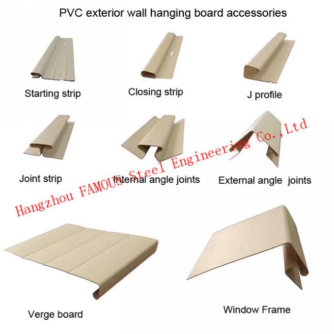Customized Colored UV Resistance Fireproof PVC Waterproof cladding vinyl siding panel hanging board accessories 2