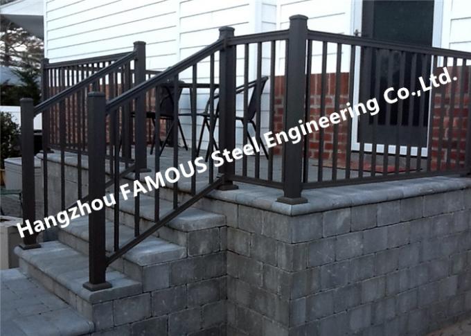 1200mm Height Customized Balustrade Aluminum Stair Handrail For Balcony 0