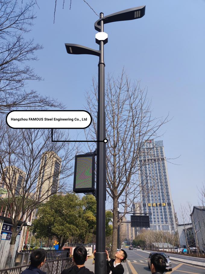 P4 P5 P6 P8 Waterproof Advertising Smart Pole Street Light Pole Led Displays With Wireless Control 3