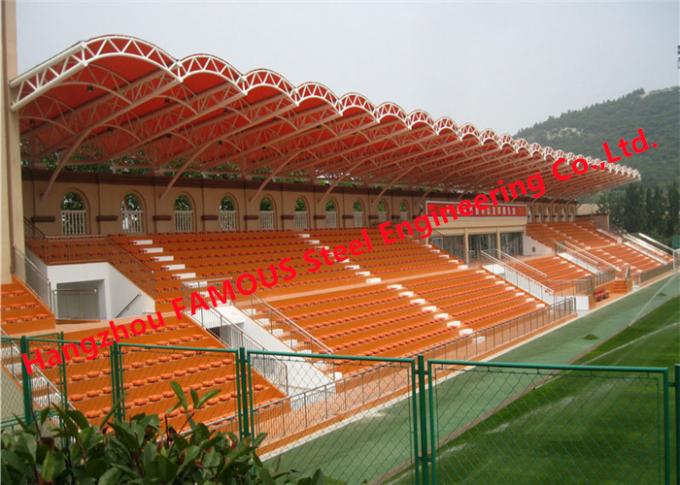 ETFE PTFE Coated Stadium Membrane Structural Steel Fabric Roof Truss Canopy America Europe Standard 0
