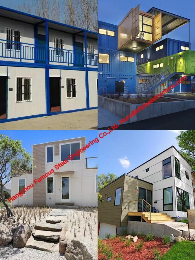 Steel Frame Container House Prefabricated Workshop Customized Door And Windows 0
