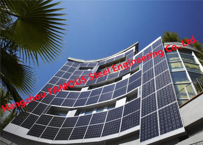 Solar Powered BIPV Glass Curtain Wall Building Integrated Photovoltaics Modules System 0