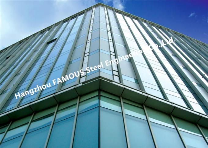 Heat Insulation Double Layer Glass Curtain Wall Easy Installation 0