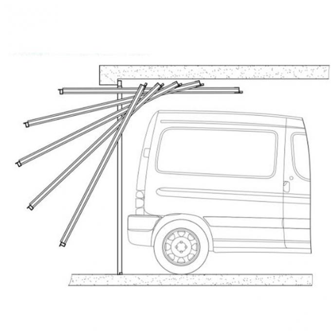 Canopy Tilt Up Garage Door Toughened Glass Panel Assembled