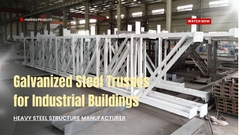 Prefabricated Heavy Duty Space Frame Structures Steel Truss Structure for Industrial Buildings