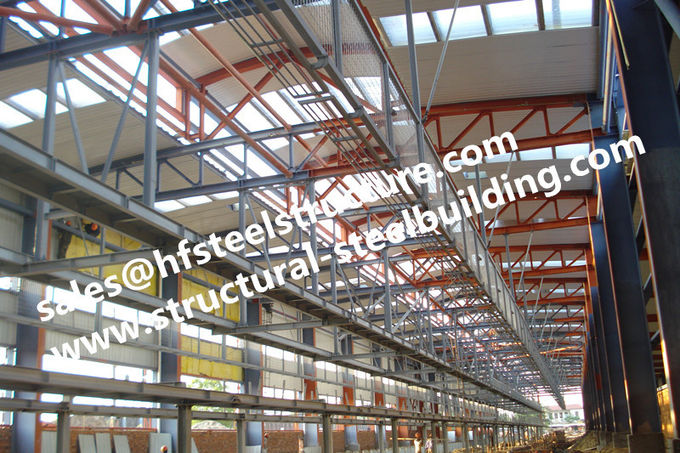 Q235 Q345 Grade Industrial Steel Buildings , Building Steel Site Prefab Steel Buildings 1