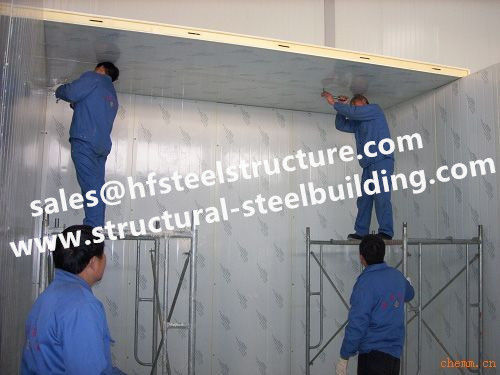 Steel Building Cold Room Panel , EPS / PU sandwich panels for cold room and prefab house 0