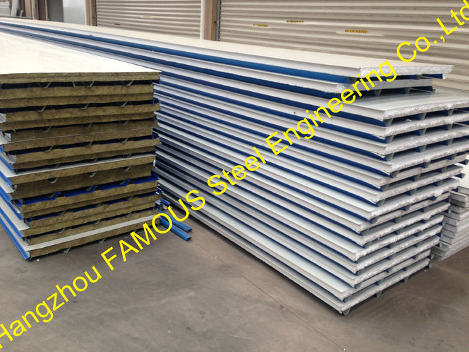 Structural Polyurethane Sandwich Panels Soundproof With Color Steel 0